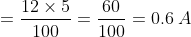 =\frac{12\times 5}{100}=\frac{60}{100}=0.6\; A