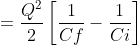 =\frac{Q^{2}}{2}\left [ \frac{1}{Cf}-\frac{1}{Ci} \right ]