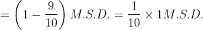 =\left(1-\frac{9}{10} \right )M.S.D.=\frac{1}{10}\times1M.S.D.