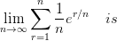 \lim_{n\rightarrow \infty }\sum_{r=1}^{n}\frac{1}{n}e^{r/n}\;\; \; \; is