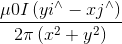 \frac{\mu 0I\left (yi^{\wedge }-xj^{\wedge }\right )}{2\pi\left ( x^{2}+y^{2} \right )}