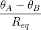 \frac{\theta _{A} - \theta_{B}}{R_{eq}}