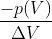 \frac{-p(V)}{\Delta V}