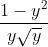 \frac{1-y^{2}}{y\sqrt{y}}
