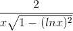 \frac{2}{x\sqrt{1-(lnx)^{2}}}