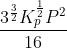 \frac{3^{\frac{3}{2}}K_{p}^{\frac{1}{2}}P^{2}}{16}