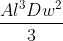 \frac{Al^{3}Dw^{2}}{3}
