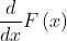 \frac{d}{dx}F\left ( x \right )