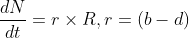 \frac{dN}{dt}=r \times R, r = (b-d)