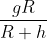 \frac{gR}{R+h}