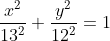 \frac{x^2}{13^2}+\frac{y^2}{12^2}=1