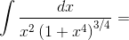 \int \frac{dx}{x^{2}\left ( 1+x^{4} \right )^{3/4}} =