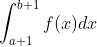 \int_{a+1}^{b+1}f(x)dx