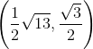 \left ( \frac{1}{2}\sqrt{13}, \frac{\sqrt{3}}{2}\right )