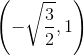 \left ( -\sqrt{\frac{3}{2}},1 \right )