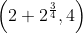 \left ( 2+2^{\frac{3}{4}},4 \right )