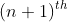 \left ( n+1 \right )^{th}