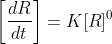 \left[\frac{dR}{dt} \right ]= K[R]^{0}