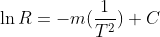 \ln R=-m(\frac{1}{T^{2}})+C