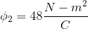 \phi_{2}=48 \frac{N-m^{2}}{C}