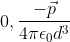 0,\frac{-\vec{p}}{4\pi\epsilon _{0}d^{3}}