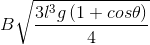 B\sqrt{\frac{3l^{3}g\left ( 1+cos\theta \right )}{4}}