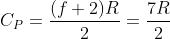 C_{P}=\frac{(f+2)R}{2}=\frac{7R}{2}