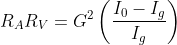 R_{A}R_{V}=G^{2}\left ( \frac{I_{0}-I_{g}}{I_{g}} \right )