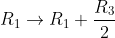 R_1\rightarrow R_1+\frac{R_3}{2}