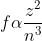 f\alpha \frac{z^{2}}{n^{3}}