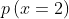 p\left ( x=2 \right )