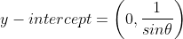 y-intercept=\left (0, \frac{1}{sin\theta } \right )
