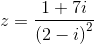 z= \frac{1+7i}{\left ( 2-i \right )^{2}}